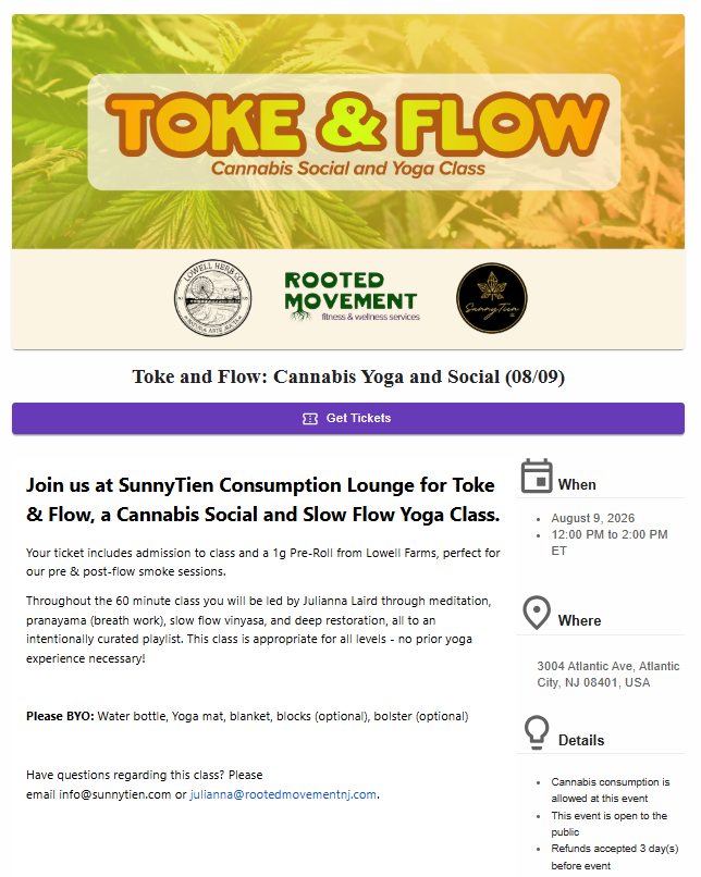 Toke and Flow: Cannabis Yoga and Social